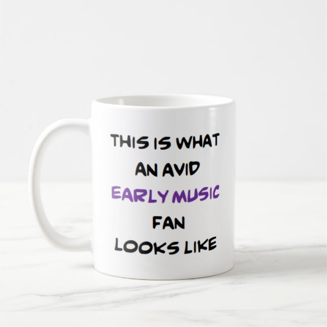 baroque early music fan coffee mug (Left)