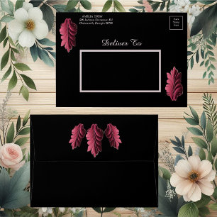 Baroque Elegance Floral Motifs Acanthus Swirls  Envelope