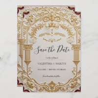Baroque Elegance Save the Date Invitation