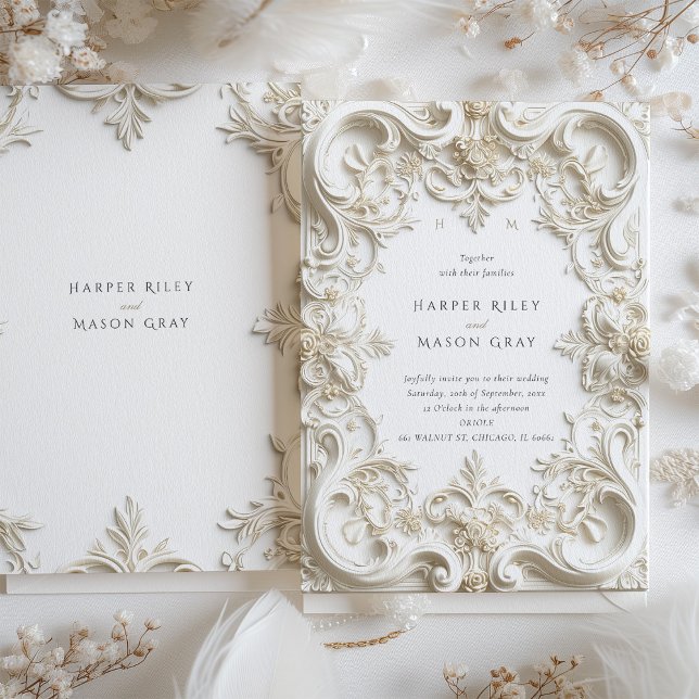 Baroque Elegance Wedding Frame Invitation (Creator Uploaded)