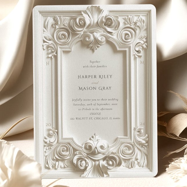 Baroque Elegance Wedding Frame Invitation (Creator Uploaded)