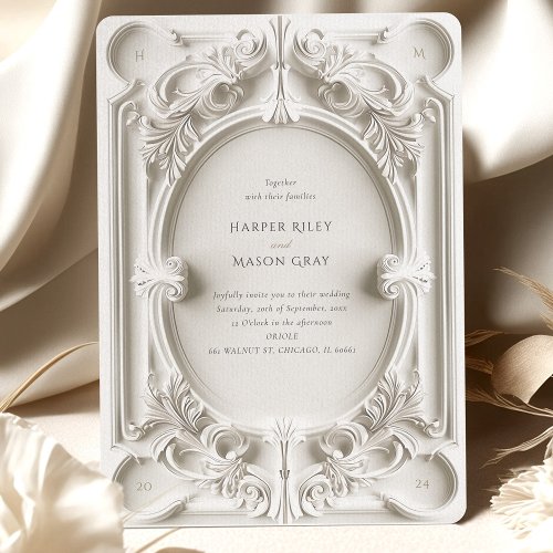 Baroque Elegance Wedding Frame Invitation