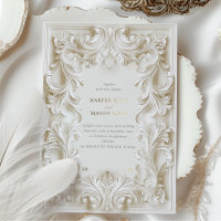 Baroque Elegance Wedding Frame Invitation