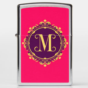 ✨Baroque Elegant Gold Letter M Monogram Luxury Zippo Lighter
