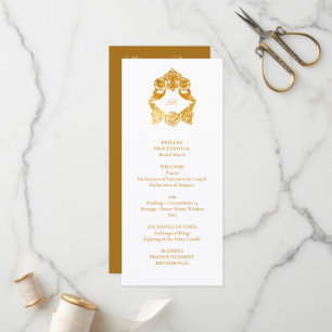 Baroque Faux Gold Foil Wedding Program