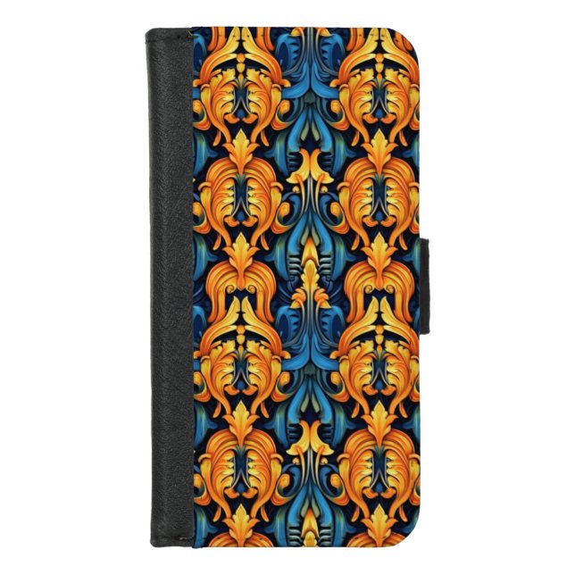 Baroque Fire and Ice iPhone Wallet Case (Front)