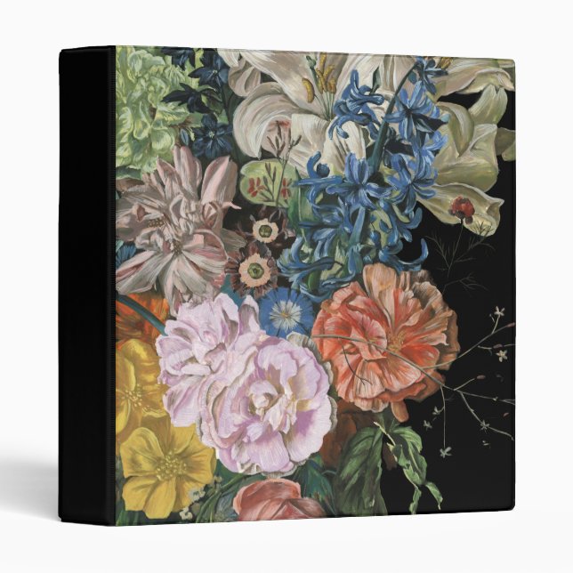 Baroque Floral - Bouquet 3 Ring Binder (Front/Spine)