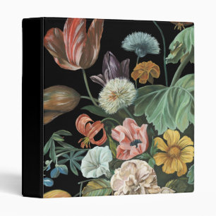 Baroque Floral - Bouquet of Flowers 3 Ring Binder