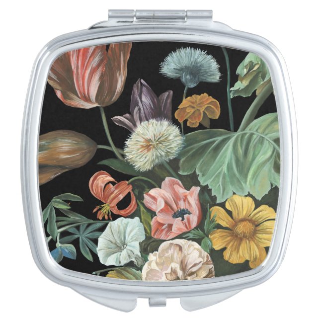 Baroque Floral - Bouquet of Flowers Compact Mirror (Front)