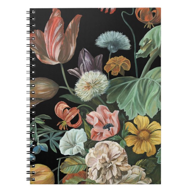 Baroque Floral - Bouquet of Flowers Notebook (Front)