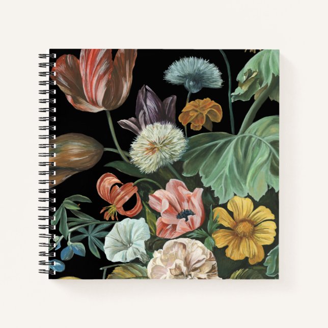 Baroque Floral - Bouquet of Flowers Notebook (Front)