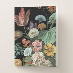 Baroque Floral - Bouquet of Flowers Pocket Folder