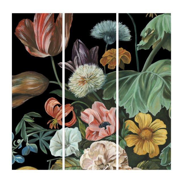 Baroque Floral - Bouquet of Flowers Triptych (Front)