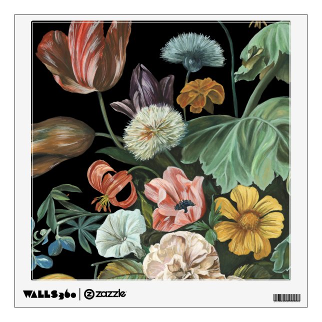 Baroque Floral - Bouquet of Flowers Wall Decal (Front)