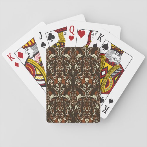 Baroque Floral Classic Vintage Wallpaper Playing Cards