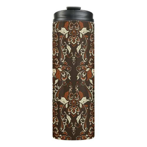 Baroque Floral Classic Vintage Wallpaper Thermal Tumbler