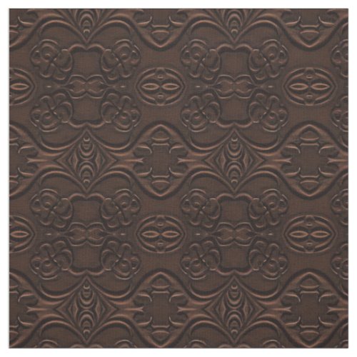Baroque Floral Faux Leather Leathercraft Pattern Fabric