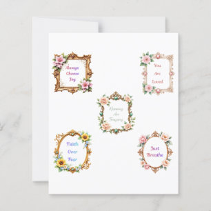 Baroque floral frames scrapbook paper cutouts