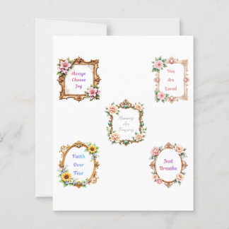 Baroque floral frames scrapbook paper cutouts