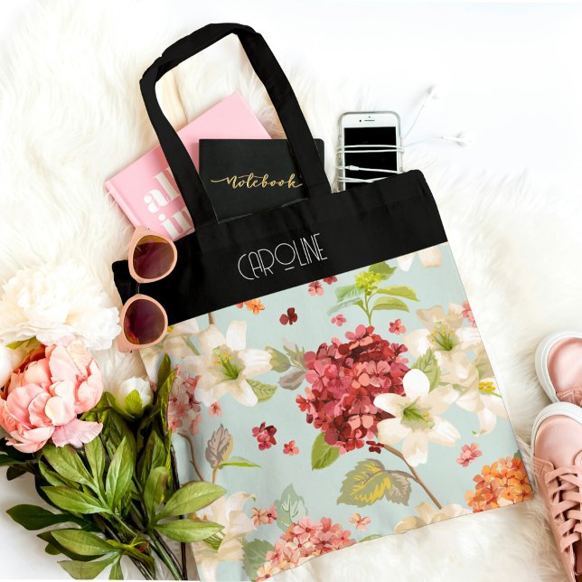 Baroque Floral Grace Trendy Stlish  Tote Bag (Creator Uploaded)