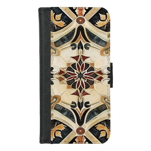 Baroque Floral Harmony iPhone Wallet Case (Front)