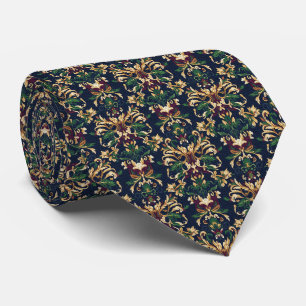 Baroque Floral Pattern Neck Tie