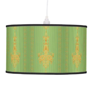 Baroque floral pattern with border ceiling lamp