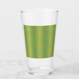 Baroque floral pattern with border glass