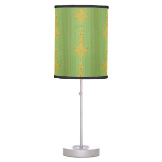 Baroque floral pattern with border table lamp