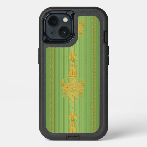 Baroque floral pattern with border V2020 iPhone 13 Case