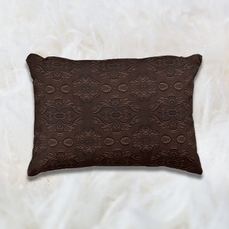 Baroque Floral Style Faux Leather Pattern