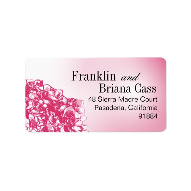Baroque Flowerball - fuschia Label (Front)