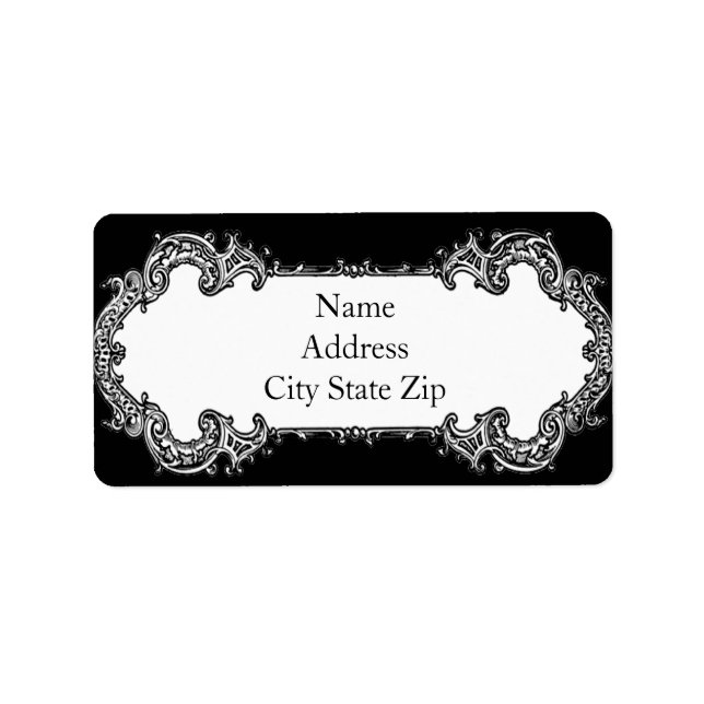 Baroque Frame Address Label (Front)