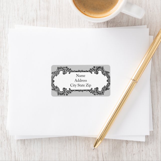 Baroque Frame Address Label (Insitu)