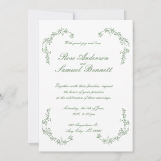 Baroque Frame Wedding Invitation
