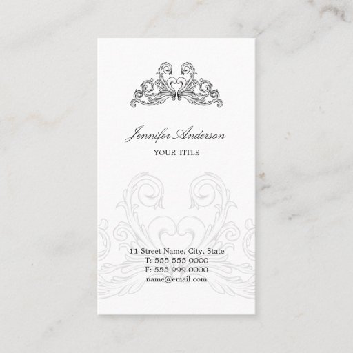 Customizable Baroque Ornaments business card