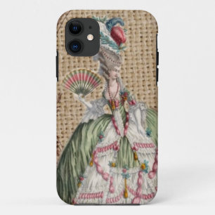 baroque french country burlap Marie Antoinette iPhone 11 Case