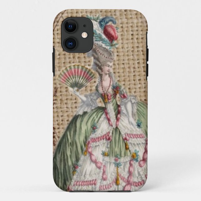 baroque french country burlap Marie Antoinette Case-Mate iPhone Case (Back)