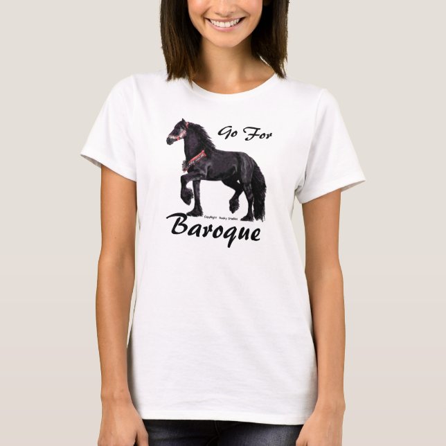 Baroque Friesian Shirts, Customizable T-Shirt (Front)