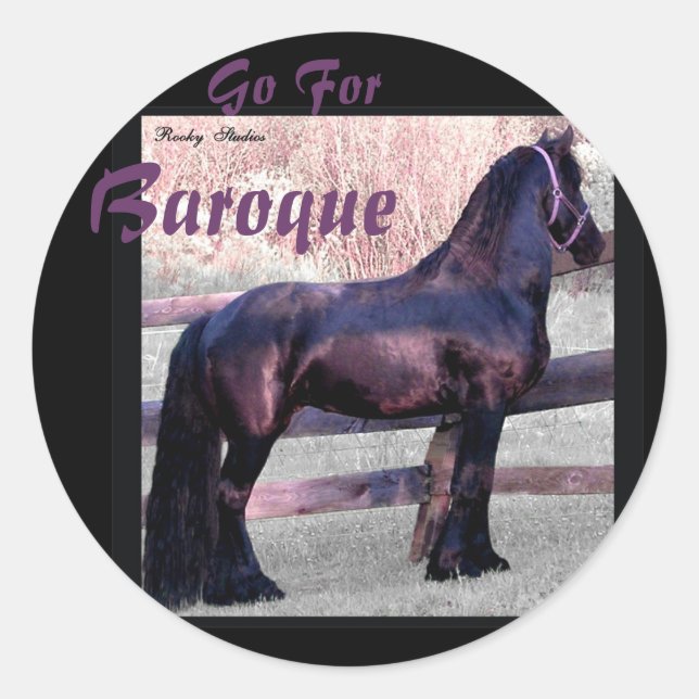 Baroque Friesian Stickers (Front)