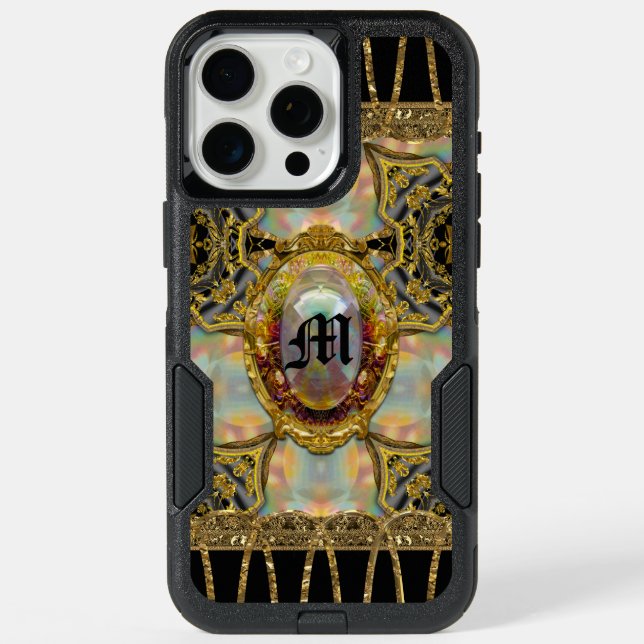 Baroque Girly Ace  Pretty Chic Monogram  iPhone 15 Pro Max Case (Back)