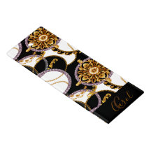 Baroque gold and white custom name