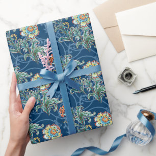 Baroque Golden Floral Elegant Wrapping Paper