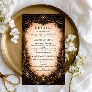 Baroque Gothic Frame Wedding Enclosure Card