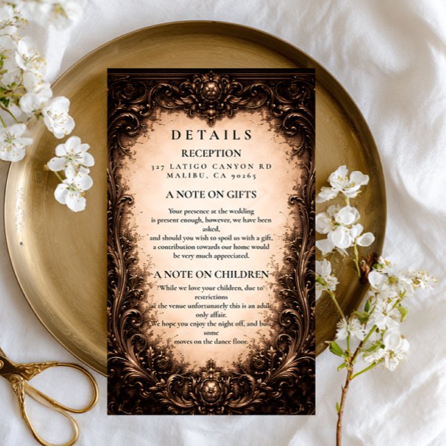 Baroque Gothic Frame Wedding Enclosure Card (Creator Uploaded)