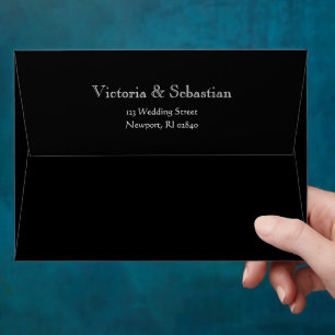 Baroque Gothic Wedding Return Address Envelope