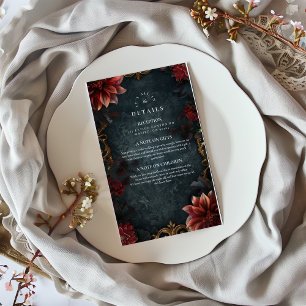 Baroque Gothic Wedding Romance Enclosure Card