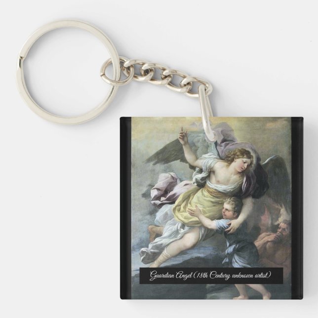 Baroque Guardian Angel Keychain (Front)