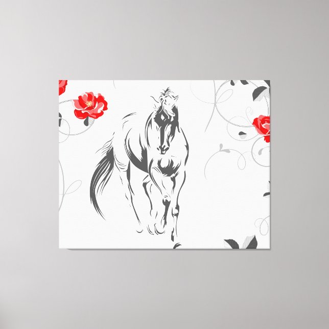 Baroque Horse Canvas Print (Front)