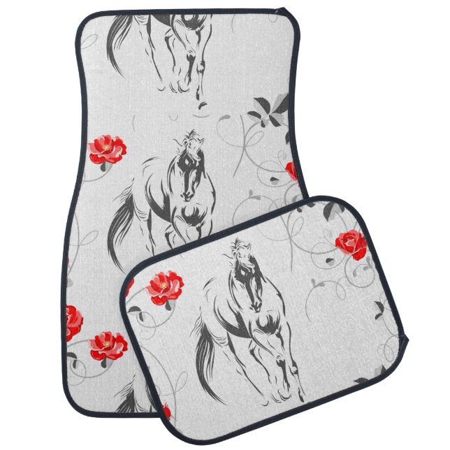 Baroque Horse Car Mats (Set)